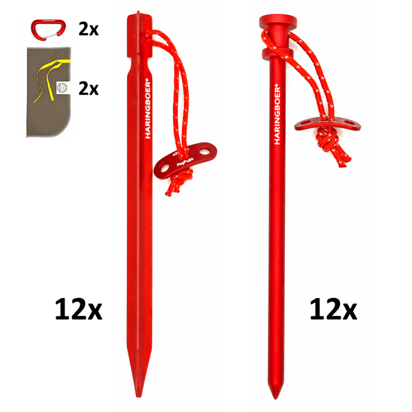 Zeltheringe Set 18 cm: Y-Hering und Felsnagel für jeden Untergrund