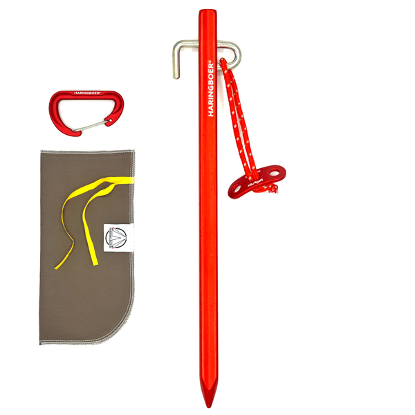 Zeltheringe 20 cm aus Aluminium für harten Boden, mit Haken