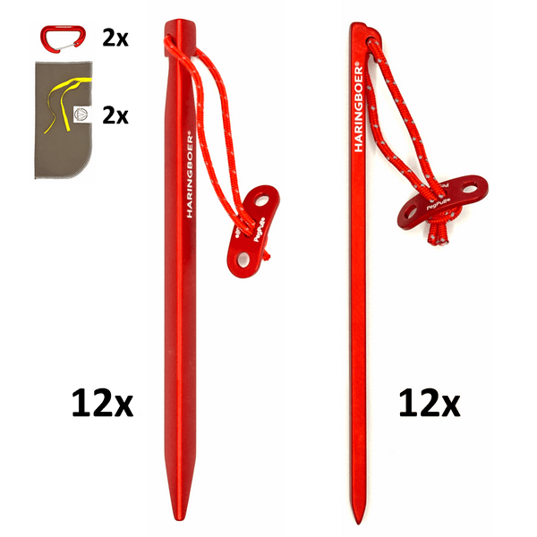 Zeltheringe Set 16 cm: V-Hering und Felshering, ultraleicht