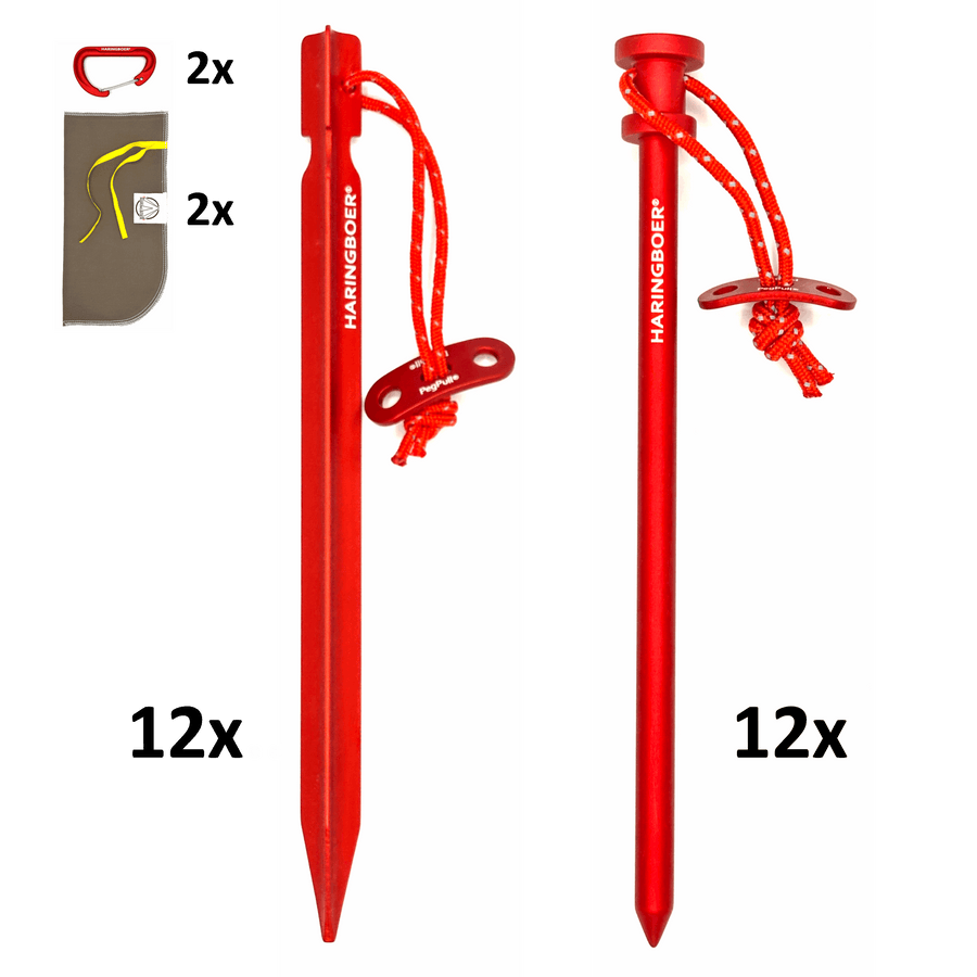 Produkt-Bundle – 18 cm Heringe – Komplettset für JEDEN Untergrund!