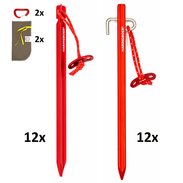 Zeltheringe Set 20 cm: Propellerhering und Felshering kombiniert