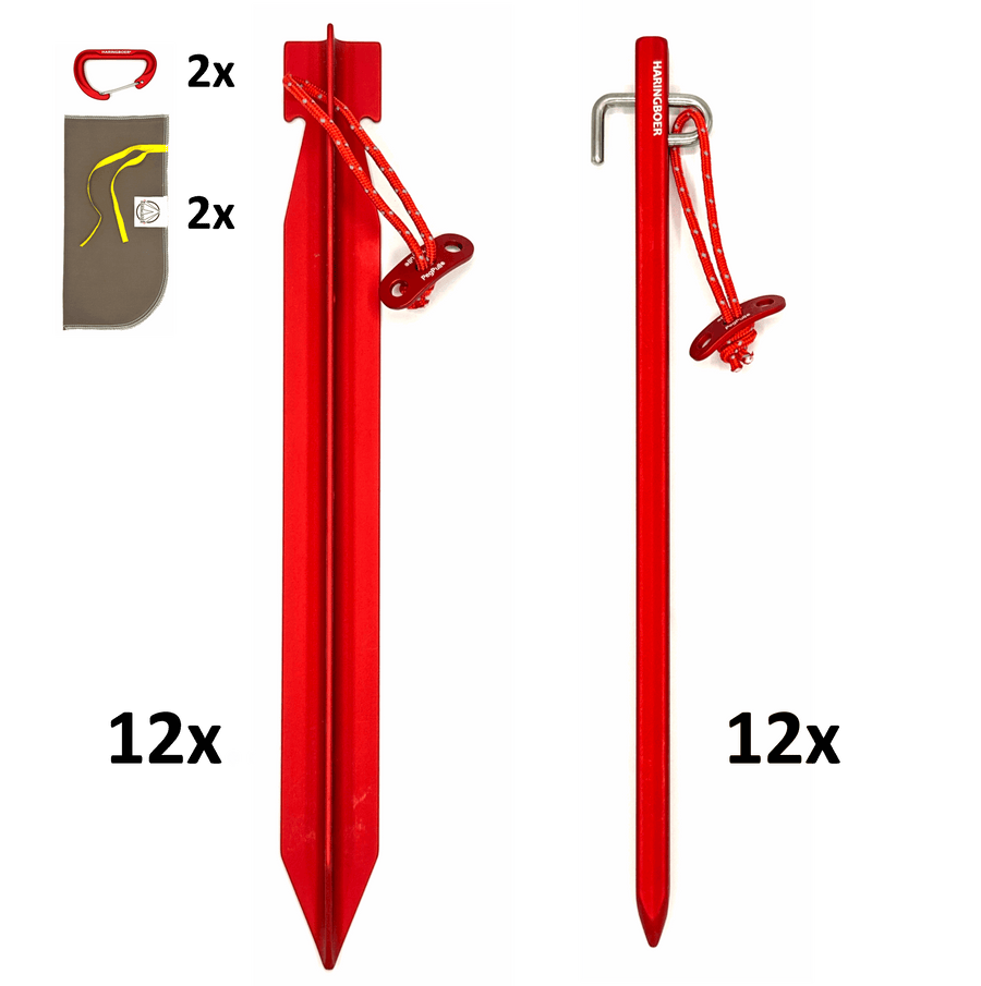 Produkt-Bundle – 26 cm Heringe – Komplettset für JEDEN Untergrund!