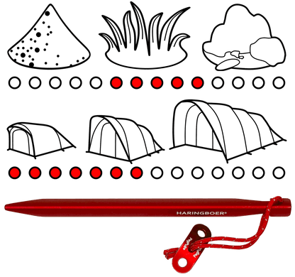 Haringboer 16 cm aluminium v-haring met PegPull®