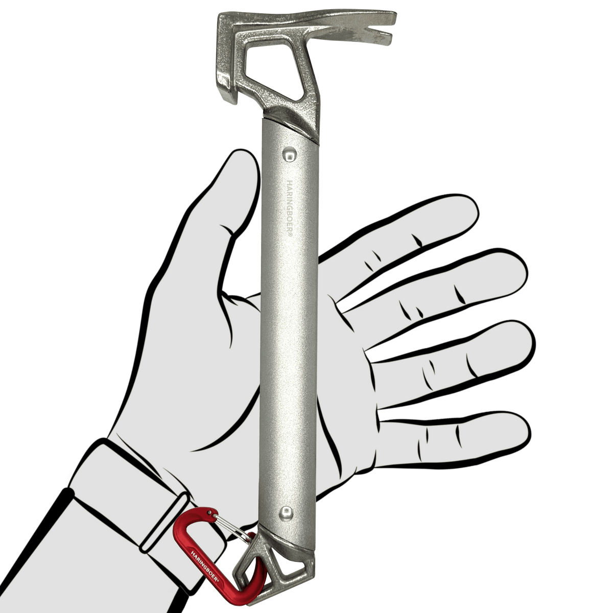 Heringshammer 30 cm aus Aluminium und Edelstahl: Maße im Überblick