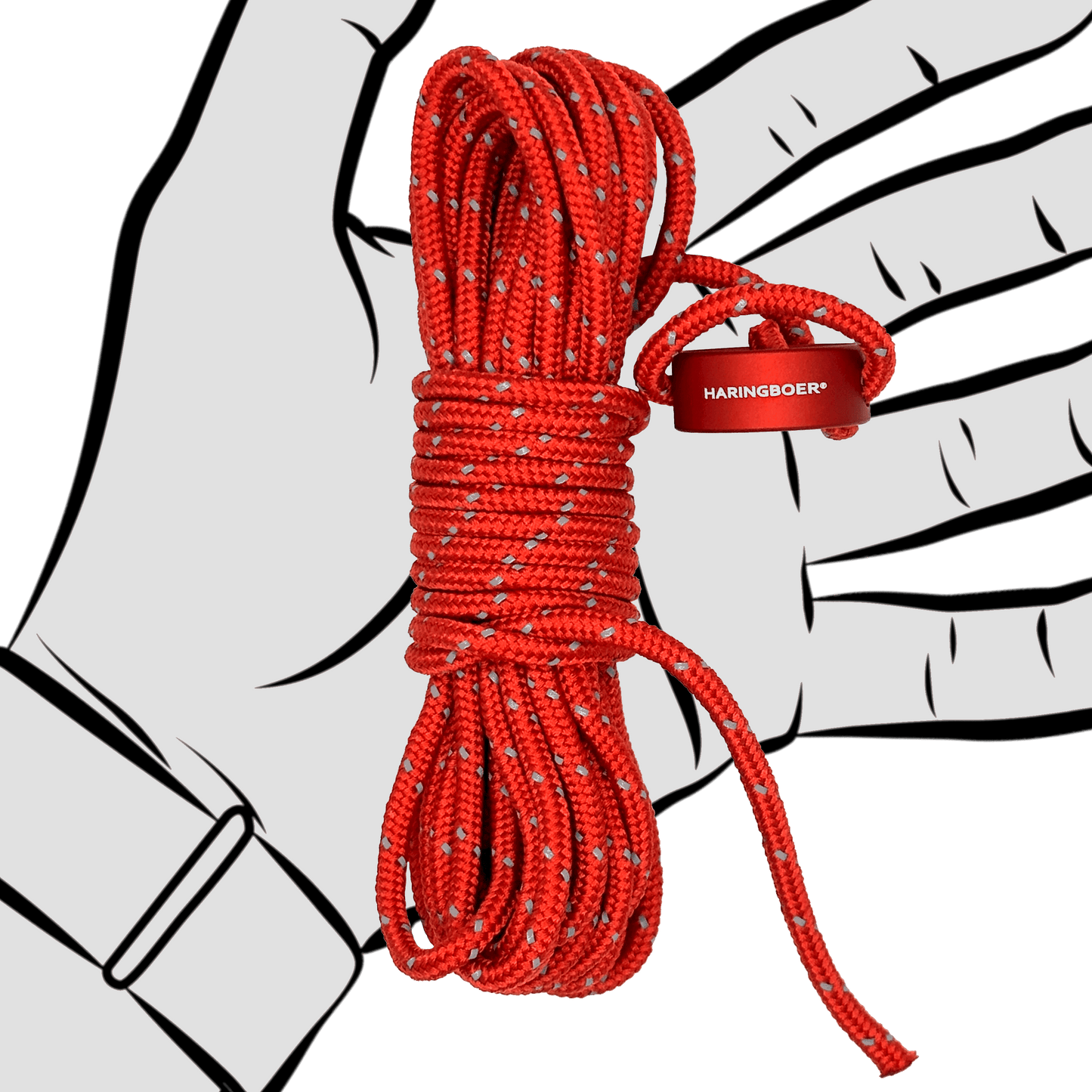 Haringboer Scheerlijnen (Ø4 mm | 5 m) met aluminium spanner