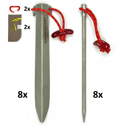 Haringboer 16,5 cm titanium pakket - Zachte & Harde Grond